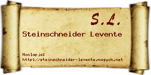 Steinschneider Levente névjegykártya